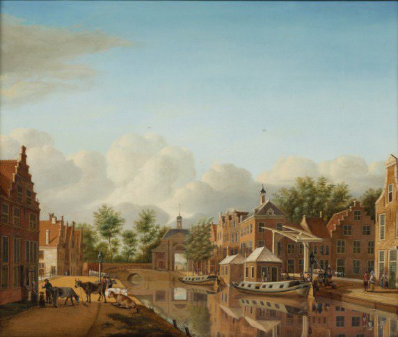 The Korte Mare in Leiden, former departure quay of the horse-drawn barge to Haarlem